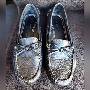 NINE WEST Black leather "Brady" loafer/moccasin. size 7
